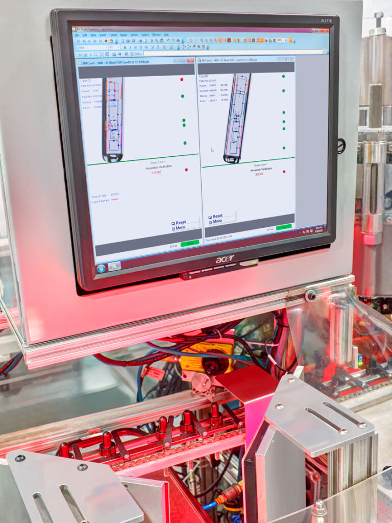 Dropper assembly design on a monitor. 