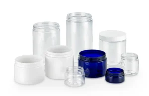 Clear, opaque, and blue PPE containers.